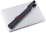 Close up view of Roost V3 patented self adjusting laptop grips holding a device securely