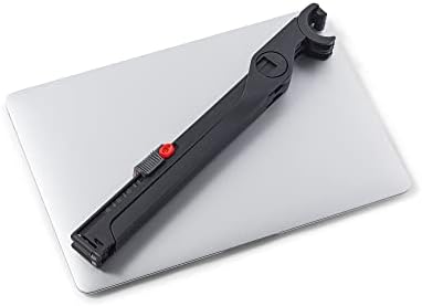 Close up view of Roost V3 patented self adjusting laptop grips holding a device securely