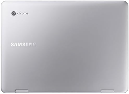 Side profile of the slim Chromebook Plus V2 displaying the USB Type-C connectivity ports and microSD card expansion slot