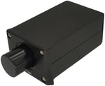 Solupeak C3 line audio volume control box in black brushed aluminum finish