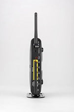 Actiontec 300 Mbps dual antenna router desktop placement perspective view.