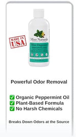 Natural peppermint oil garbage disposal cleaner product packaging