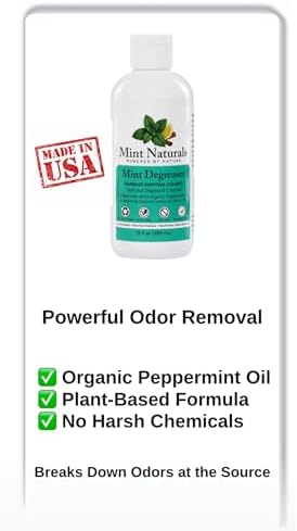 Natural peppermint oil garbage disposal cleaner product packaging