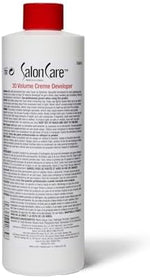 Close up of Salon Care 30 Volume developer label details