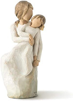 Willow Tree Mother Daughter figurine side profile showing hand-painted resin details