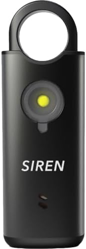 Silent Beacon alarm showing the pull-pin activation mechanism