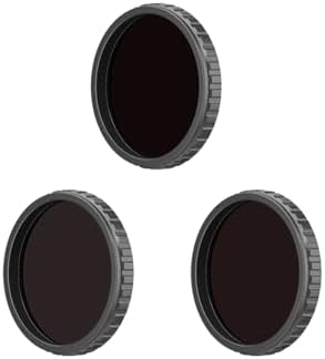 Close up detail of DJI Osmo Action ND8 ND16 and ND32 filters