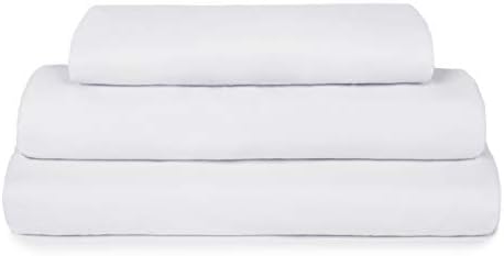 Close up fabric texture of Tadpoles solid white premium microfiber toddler sheets
