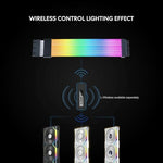 Premium 315mm wireless RGB ATX motherboard extension cable glowing with vibrant gradient lighting
