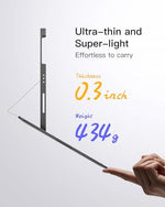 Inateck magnetic keyboard case for iPad Air showing slim side profile