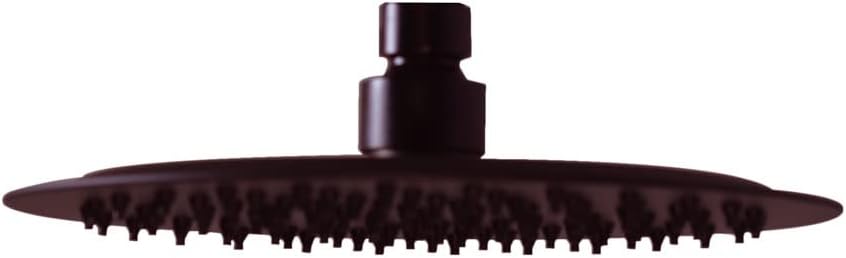 Westbrass COSHR800-12 8" Round Thin High Pressure Rainfall Shower Head with 1/2" IPS x 10" IPS Wall Mount 90-Degree Rain Arm and Flange, Oil Rubbed Bronze - Image 9