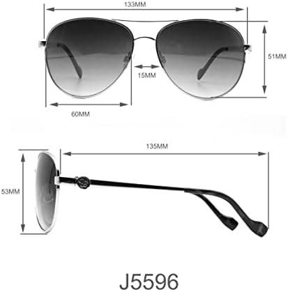 Authentic Jessica Simpson women's aviator sunglasses on display