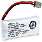 Kruta two point four volt internal phone battery highlighting the terminal connection plug.