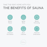 Halsa eco-friendly insulating sauna headgear logo detail