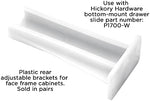 Hickory Hardware P1700/BKT-W Bottom Mount Euro Drawer Slide Bracket, White - Image 3