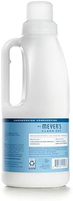 Plant-derived liquid fabric softener bottle with Rain Water essential oil scent