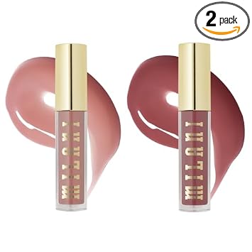 Milani Keep It Full Nourishing Lip Plumper Bundle front view showing Rosewood and Soft Rose shades