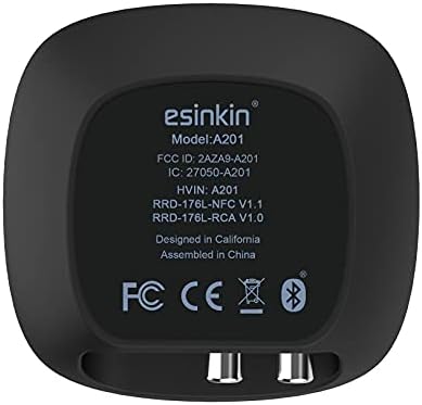 Esinkin imported Bluetooth receiver box packaging with authentic United States version labels