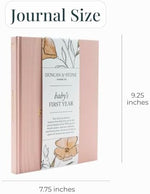 Duncan And Stone baby memory book showing the elegant gold embossed title on the cover