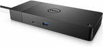 Rear port selection layout of Dell WD19S USB-C hub displaying dual DisplayPort HDMI and Gigabit Ethernet interfaces.