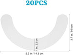 Dimensions and thickness view of COHEALI 5.51 by 3.14 inch adhesive strips.