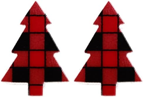 Acrylic Christmas Tree Stud Earrings Chocolate Colorful Lanterns for Women Winter Xmas Festive Merry Christmas Holiday Jewelry Gift - Image 14