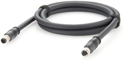 Contest 5-pin male to female industrial automation connector cable side profile.