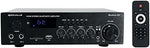 Rockville BLUAMP 90 compact home audio amplifier back panel displaying HDMI Audio Return Channel and phono inputs