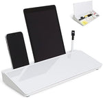 Garood glass desktop whiteboard showing integrated storage compartment open