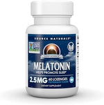 Melatonin, 2.5 mg, Sublingual Peppermint 60 Tabs by Source Naturals - Image 2