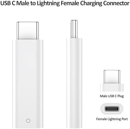 COOYA male USB-C to female Lightning adapter showing compact travel-friendly design