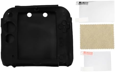 Filfeel black silicone skin case for 2DS portable gaming device