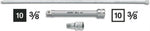 Hazet 150mm extension bar locking ball mechanism