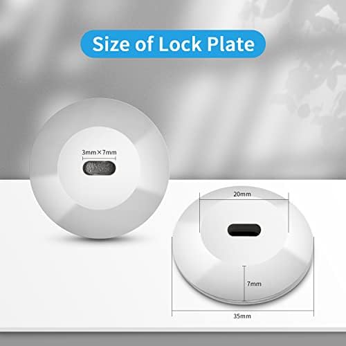 DDONG universal adhesive anchor plate attached securely to the back of a slim tablet device.