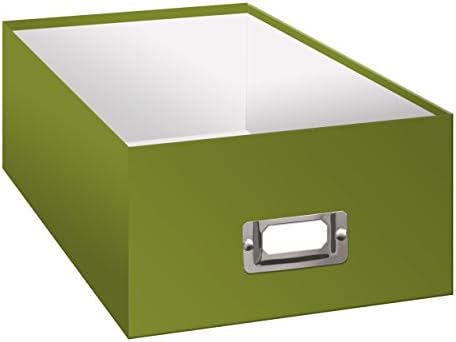 Pioneer archival photo storage box showing interior capacity and index cards