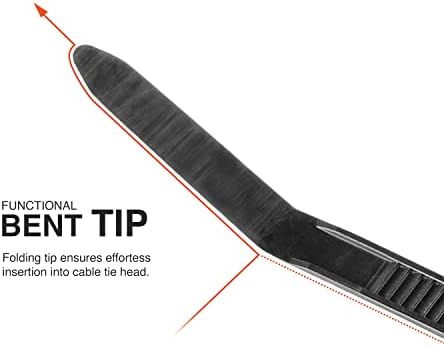 TR Industrial UV resistant zip ties laid out flat illustrating the eight inch length dimension