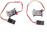 Close up of the 1.5g lightweight servo showing the coreless motor and dimensions