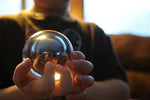 DSJUGGLING Fushigi Plus illusion sphere close up highlighting the scratch resistant optical acrylic shell