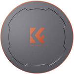 K&F Concept dual connection lens cap showing the magnetic mechanism and secure threaded rim
