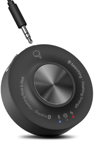 Authentic Avantree Bluetooth audio adapter top angle view highlighting premium interface.