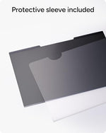 Zagg MacBook Pro privacy filter in public work setting