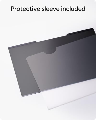 Zagg MacBook Pro privacy filter in public work setting