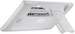SYLVOX premium kitchen television mounted on a wall with voice remote control.