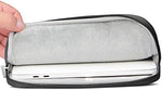 Side view displaying the slim profile of Megoo twelve inch electronics case