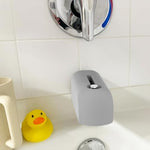 Close up of the premium BPA free material on the Roslim grey faucet protector