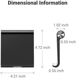 Smartphone placed vertically on the desk dock illustrating case friendly compatibility