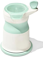 OXO Tot manual hand crank baby food processor top view with wide mouth opening
