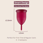 Knoah by KAVODA menstrual cup kit showing cup and microwaveable sterilizer.