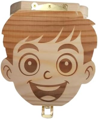 Glass bottle and tweezers included with Pambo teeth keepsake box