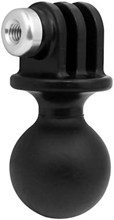 Pasuihcay portable mini tripod ball base adapter front view showing action camera mounting prongs
